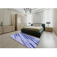 thumbnail image 4 of Ahgly Company Indoor Square Patterned Blue Angel Blue Area Rugs, 3' Square, 4 of 6
