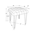 thumbnail image 3 of Linon Shadbury Square Stool Navy, 3 of 7