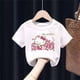 thumbnail image 3 of Camiseta coreana transpirable de algodón de Hello Kitty para niña, novedad de verano, ropa para niños, Top de manga corta con estampado de dibujos animados de media manga para bebé, 3 of 5