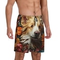 thumbnail image 2 of Xecao Colorful Poodle Dog Print Men's Sleepwear Shorts Pajama Bottom Lounge Short nightwear with Convenient Pockets for Relaxed Home Wear-X-Large, 2 of 6