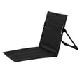 thumbnail image 3 of Asientos de playa Zulema Cojín plegable Silla de piso Oxford con respaldo negro, 3 of 8