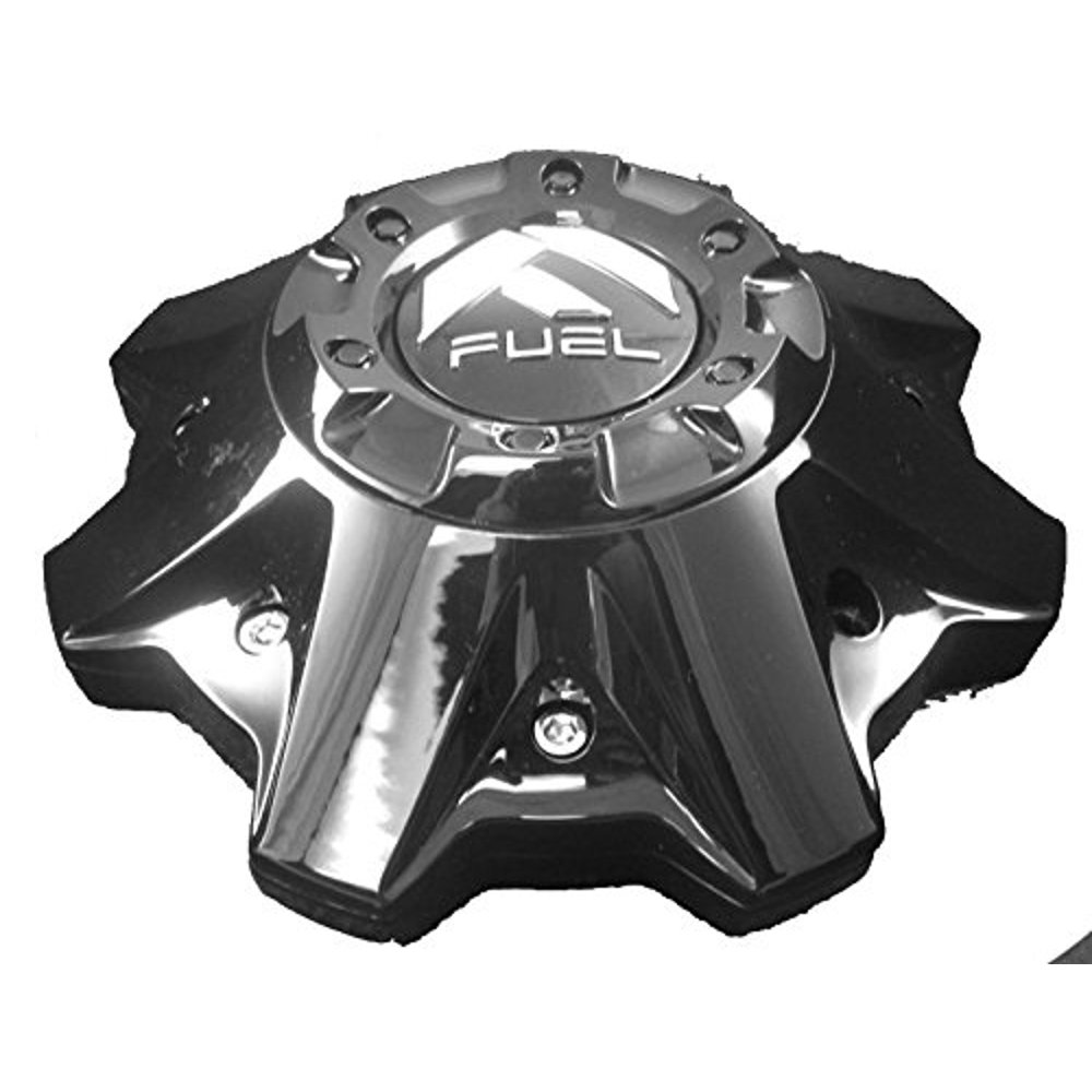 Fuel Gloss Black Black Rivets Custom Wheel Center Caps Set of One (1