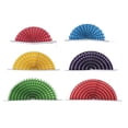 thumbnail image 4 of Uxcell 8"/12"/16" Round Paper Fans Hanging Decoration for Birthday Wedding Party, Striped Multicolor 6 in 1 Set, 4 of 6