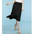 thumbnail image 2 of Cuteduck Womens High-Waist Elegant A-Line Flowy Midi Skirt S-XXL, 2 of 5