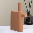 thumbnail image 2 of Florero de cerámica de geometría Florero nórdico Flor seca Decoración El 15x23cm Sunnimix Jarrón de ceramica, 2 of 7