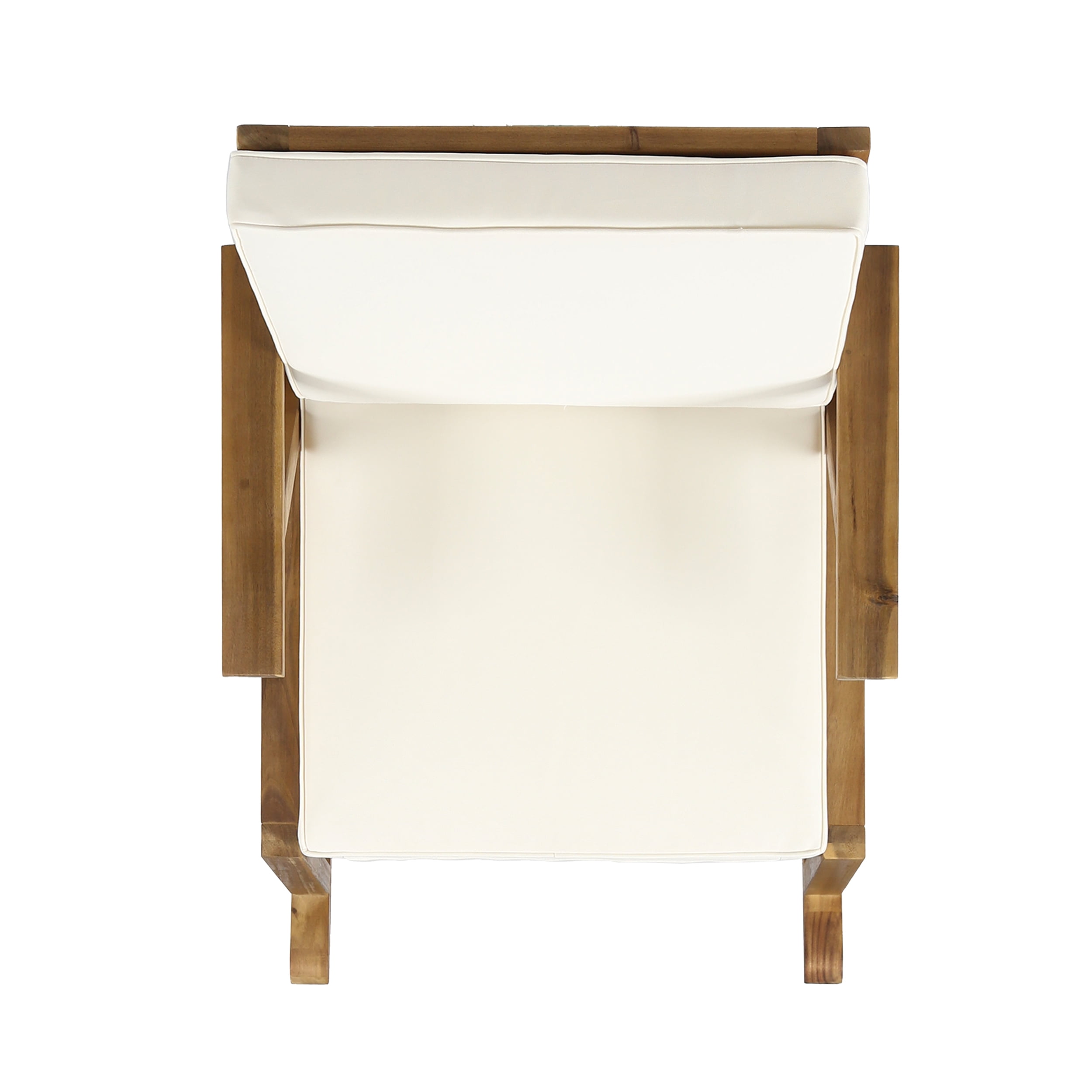 Selma 2pk Acacia Wood Rocking Chair Teak/White Christopher