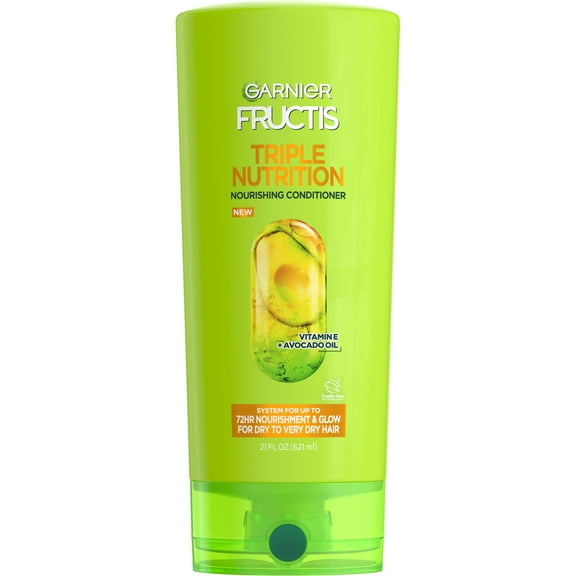 Garnier Fructis Triple Nutrition Nourishing Conditioner with Avocado Oil, 21 fl oz