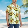 thumbnail image 3 of Fuzoiu Avocado Doing Sport Print Hawaiian Shirt for Men, Summer Beach Casual Short Sleeve Button Down Shirts, Men’s Beach Summer Shirts with Pocket,XX-Large, 3 of 7