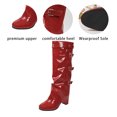 thumbnail image 3 of SACFOF Knee High Boots Women Fall Slouchy Fold Over Tall Boots Round Toe Chunky Heel Pleated Fold Over Knee High Boot, 3 of 6