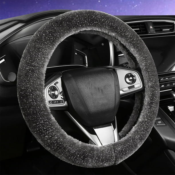 Funda para volante de coche Star, cálida, gruesa, antideslizante, para invierno