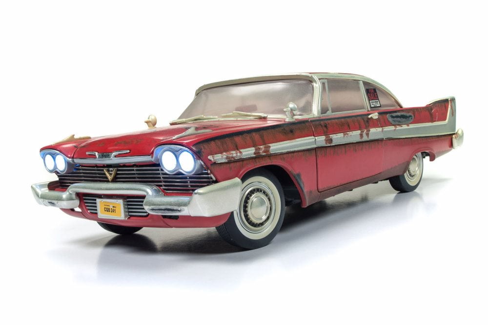AUTO WORLD RED '58 PLYMOUTH FURY SHELL ~ FITS AURORA TJET ~ JOHNNY LIGHTNING NOS 