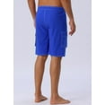 thumbnail image 3 of DARING DIVA Men's Solid Color Side Pockets Lining Summer Board Shorts 34 Blue, 3 of 6
