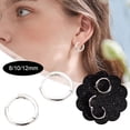 thumbnail image 3 of 2pcs Round Circle Stainless Steel Small Hoop Earrings For Women Men Cartilage Earrings Hoop, 3 of 8