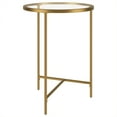 thumbnail image 2 of Evelyn&Zoe Berenson 18" Wide Round Side Table with Glass Top, Gold, 2 of 7
