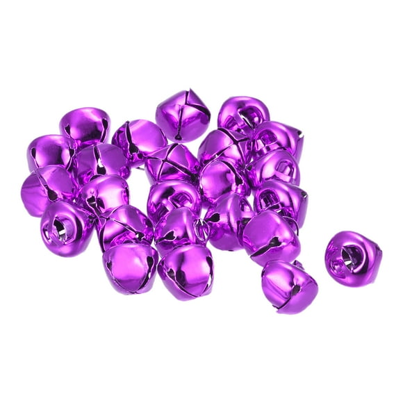 Unique Bargains 13mm Jingle Bells Craft Bells Carbon Steel Electroplating Purple 80 Pack
