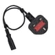 thumbnail image 3 of Cable de alimentación de CA de 2 clavijas Fig 8 BS1363 macho a C7 hembra Cable de alimentación negro para computadora portátil PC portátil de viaje 064 m Macarena Cable de alimentación, 3 of 6