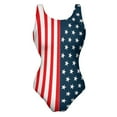 thumbnail image 5 of American Flag Swimsuit Sexy The Stars And Stripes Wom Swimwear One Piece Swimsuits Sport Push Up Hollow Out Beach Outfits, 5 of 7