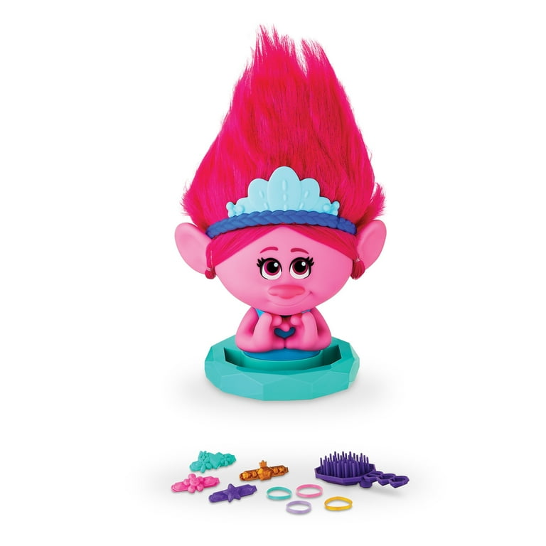 DreamWorks Trolls Band Together Poppy Styling Head 11 pieces Pink Kids Toys for Ages 3 up