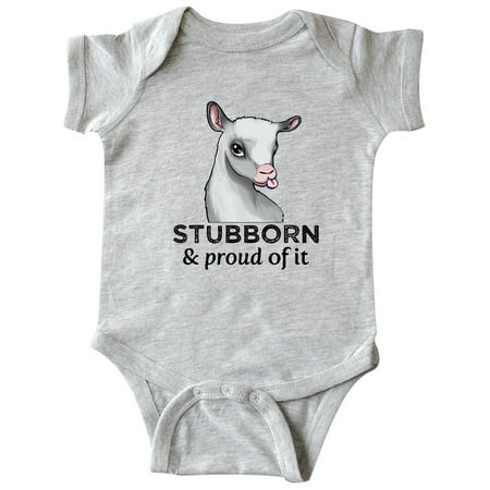 

Inktastic Stubborn and Proud of it Cute Baby Goat Gift Baby Boy or Baby Girl Bodysuit
