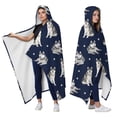 thumbnail image 2 of Wearable Blanket,Siberian Husky Hooded Wearable Flannel Blanket for Adults & Teens,Winter Poncho Shawl Wrap Cape Cozy Anti-Pill,60"x80", 2 of 5