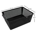 thumbnail image 4 of Yarebest 3-pack Plastic Storage Bins Basket For Organizing (Black), 4 of 4