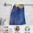 thumbnail image 6 of Bath Towels, 2 PCS Hand Towels for Bathroom Cotton Navy Blue Marble with Golden Veins Decorative 28x14in Absorbent Soft (color7), 6 of 7