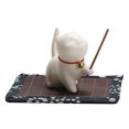 thumbnail image 4 of Lindos adornos de cerámica para fusor de incienso con forma de gatito, lindo bolígrafo para té con forma de gato, inserto de incienso creativo para interiores y hogares, 4 of 6