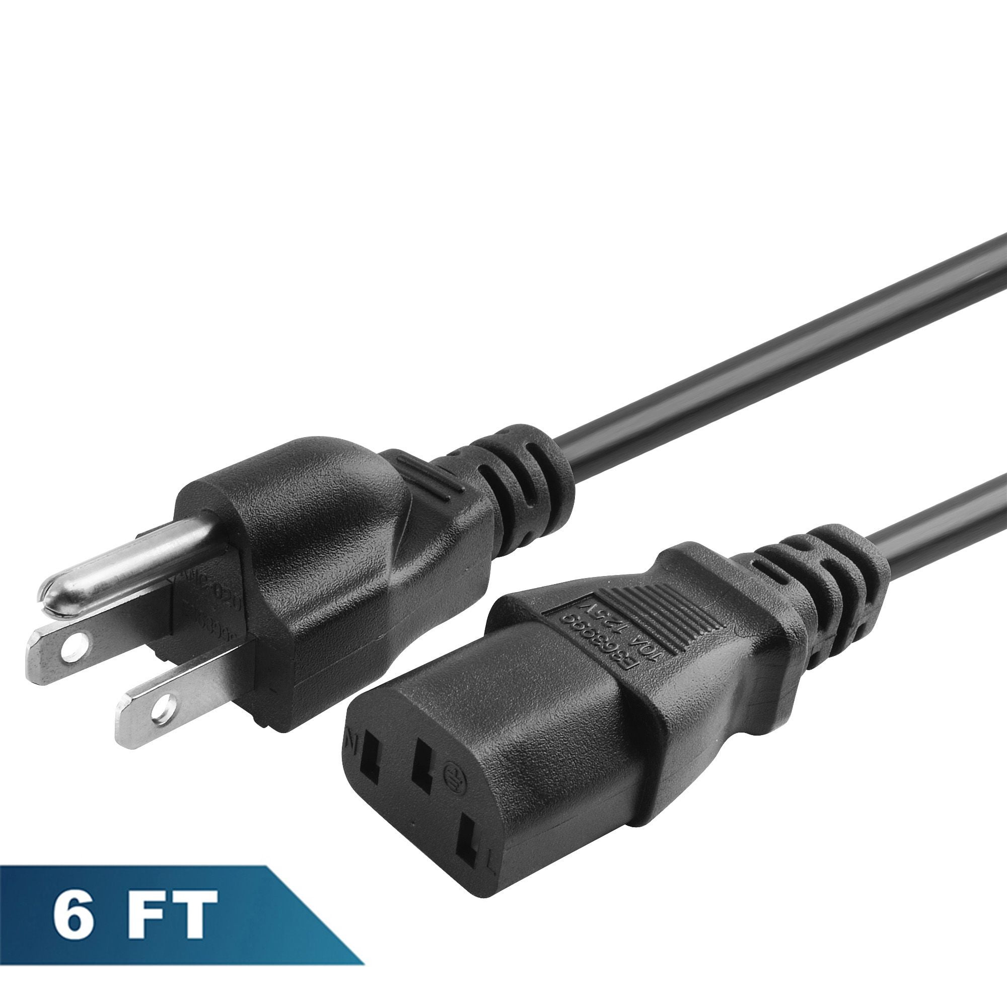 Flat Three Prong Power Cord