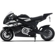 MotoTec 48v 1000w Kids Superbike Large Pocket Bike Black