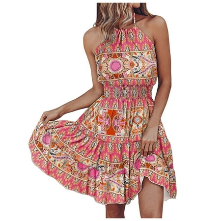 Blphud Leisure Dresses for Women Womens Dresses Summer Short Women Metallic Ruched Wrap Party Dress V Neck Sleeveless Slim Binding Dress Holiday Dresses for Women Work Casual Pink XL