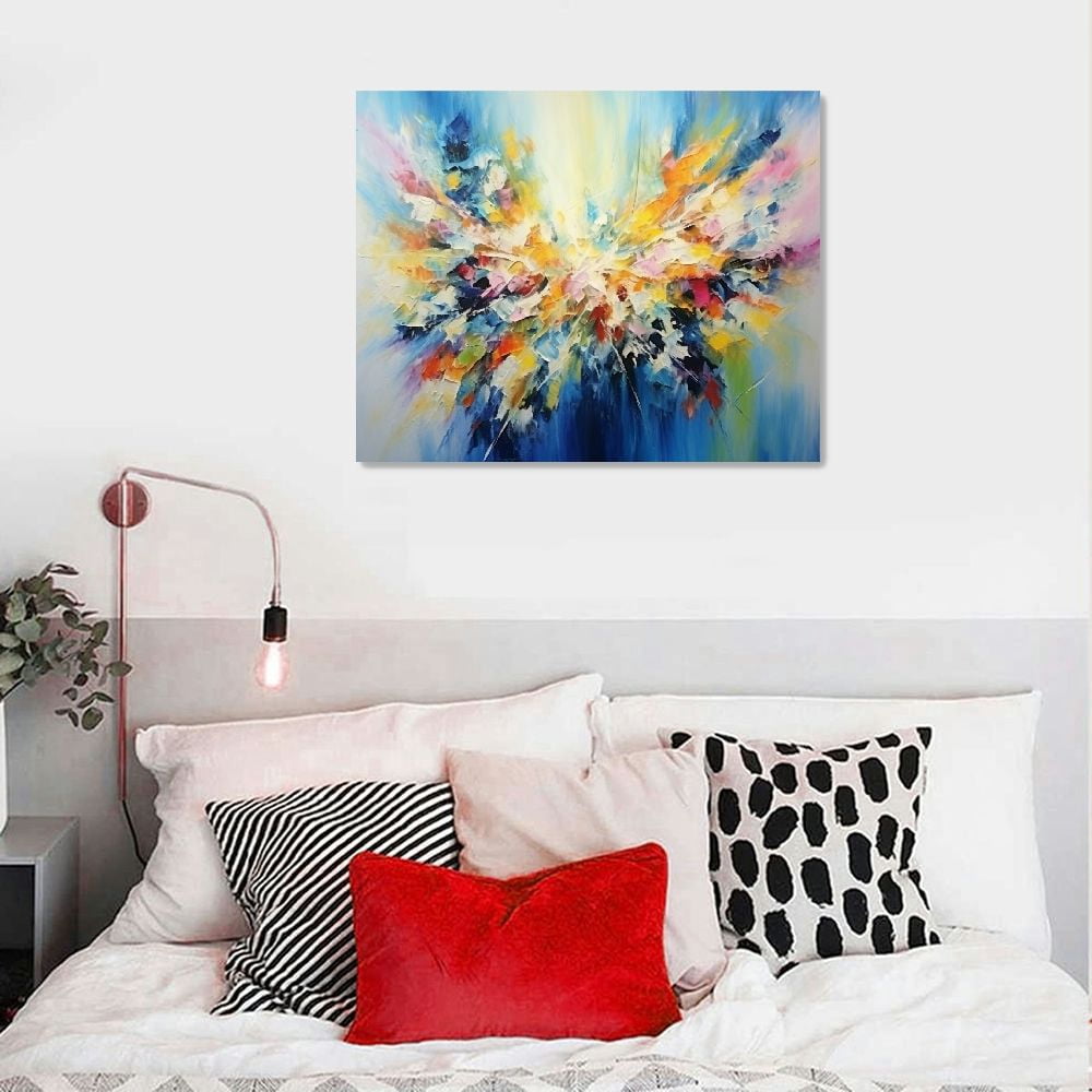 ARISTURING Large Framed Abstract Colorful Canvas Wall Art Flower Posters Prints Pictures wall Decor Modern Paintings Home Decor for Living Room Bedroom Office Ready to Hang.