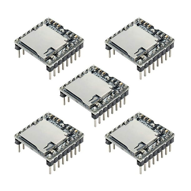 Módulo reproductor MP3 Aideeone DFPlayer Mini de 5 piezas con ranura para tarjeta TF
