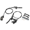 thumbnail image 1 of Bike Disc Brake Set, Mountain Bike Hydraulic Disc Brake Kit 4 Piston Hydraulic Disc Brake Bike CNC Bilateral Oil Brake with 160mm Rotor Disc Suitable for Most Model on the Market, 1 of 7