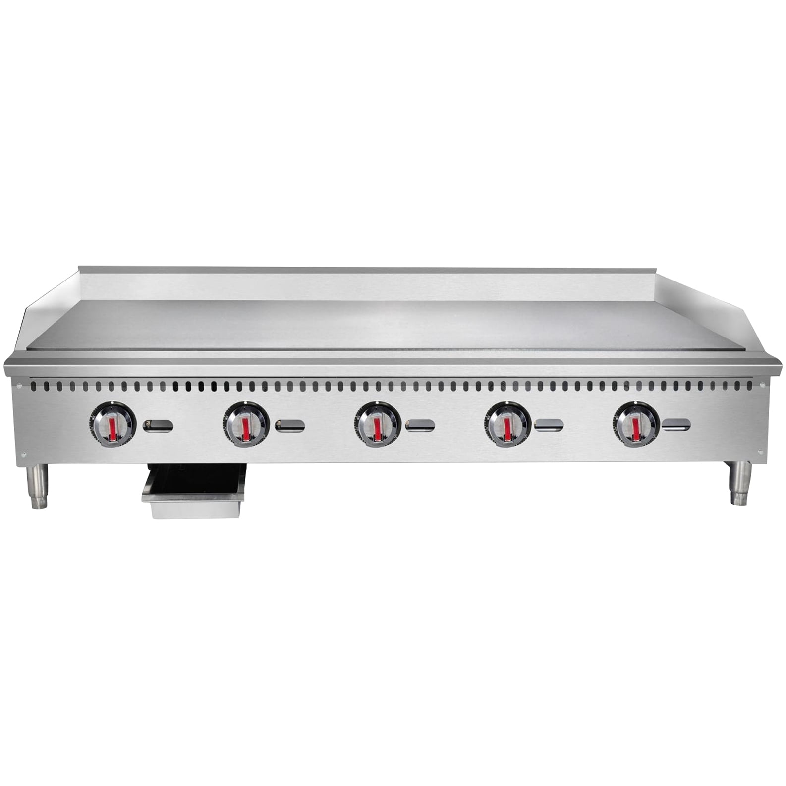 60" NSF Certified Commercial Thermostat Gas Griddle | Heavy-Duty 150,000 BTU Flat Top Grill for Restaurants