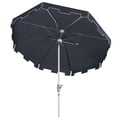 thumbnail image 3 of Safavieh Zimmerman 9ft UV-Resistant Metal Push Button Tilt Umbrella in Navy, 3 of 5