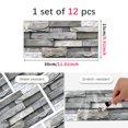 thumbnail image 4 of 12 Pcs Marble Stone Peel &amp; Stick Wall Tile for Kitchen &amp; Bathroom Backsplash - Realistic PVC, 15x30cm, Easy Apply &amp; Clean, Rental Friendly Home Decor, 4 of 17