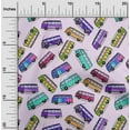 thumbnail image 1 of oneOone Cotton Poplin Light Violet Fabric Bus Fabric For Sewing Printed Craft Fabric By The Yard 56 Inch Wide-V0U, 1 of 4