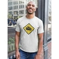thumbnail image 2 of Downhill Ahead Warning T-Shirt Men -Smartprints Designs, Male 5X-Large, 2 of 4