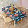 thumbnail image 5 of Pioneer Flower Floral Print Pattern Rectangle Tablecloth 60"x102",Waterproof Polyester Rectangle Table Cloth, Wipeable Spillproof Polyester Tablecloth for Dining, Camping, Indoor and Outdoor, 5 of 6