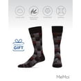 thumbnail image 6 of MeMoi Men's Checkerboard Plaid Bamboo Dress Crew Socks - Mens - Male, 10-13, Black, 6 of 7