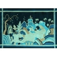 thumbnail image 1 of Ahgly Company Indoor Rectangle Oriental Light Blue Asian Inspired Area Rugs, 7' x 9', 1 of 4