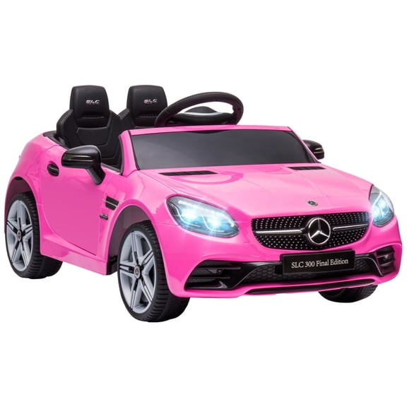 Bikes Aosom SLC 300 Licensed Electric Car with Remote Control, 12V Battery Powered Ride on Car with Music, Lights, Suspension for 3-6 Years Old, Pink, Riding Toys