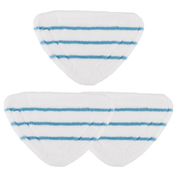 3 piezas de almohadillas de repuesto para trapeador a vapor, paño lavable triangular, almohadilla de microfibra para trapeador de limpieza de piso, accesorios para trapeador a vapor