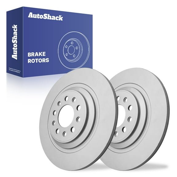 AutoShack Rear Solid Coated Brake Rotors 2-PC Set Replacement for 2014-2023 Jeep Cherokee ArmorStop 12.6" (320 mm)