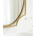 thumbnail image 7 of Kate and Laurel Rateau Modern Scalloped Oval Wall Mirror, 20 x 30, Gold, Elegant Wall Decor with Rounded Mirror and Scalloped Outer Frame for Trendy Concentric Design, 7 of 7
