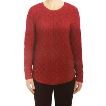 Jeanne Pierre Ladies' Crewneck Sweater - Carmine (S)