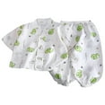 thumbnail image 3 of Kids Summer Pajama Set Short Sleeve Cloud Print Comfortable Loungewear for Toddler and Soft Sleepwear, 3 of 3