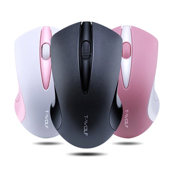 SPRING PARK Q2 Symmetric Design 1200DPI Optical Mini Wireless Mouse for Laptop Computer