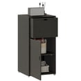 thumbnail image 2 of Outsunny Outdoor Towel Rack for Pool w/ Drawer & Cabinet, Dark Brown, 2 of 9