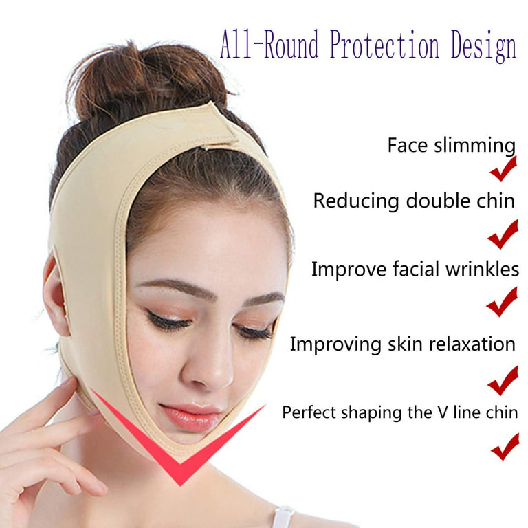 The Slimming Strap for Face,Reusable Face Lift Chin Up Tape,Breathable Face  Lifting Bandage,Pain-Free Jawline Shaping Band，V-Line Skin Firm  Mask,Anti-Sagging-Aging-Wrinkle-Snore Belt for Women and Men 